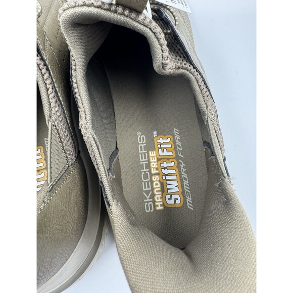Skechers Men's Classic Fit Sneakers with Air-Cooled Memory Foam Tan Beige Sz 12 - Picture 6 of 14
